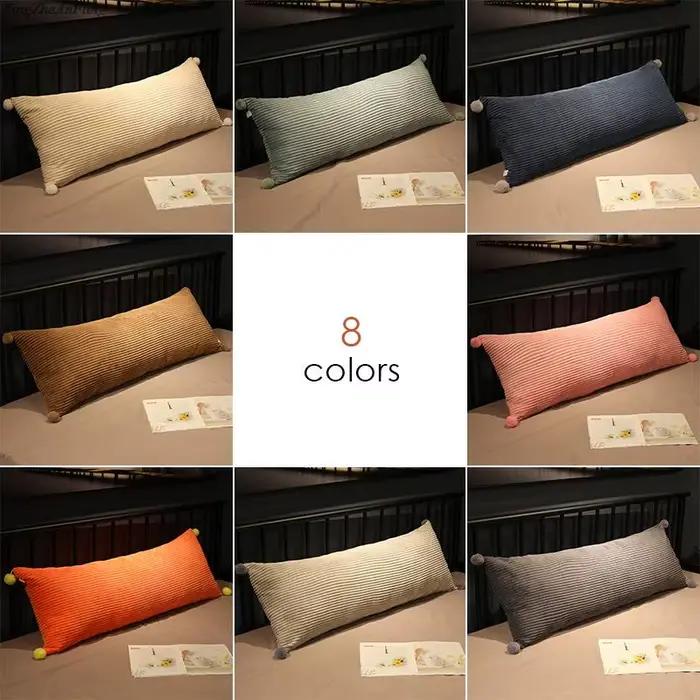 Taie d'oreiller longue en velours, 60/85/120/150cm, couleur unie, douce et confortable, Double amant, pour dormir