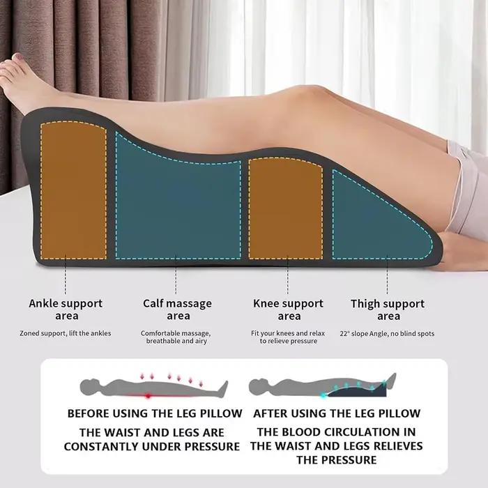 Grand lit oreiller compensé ergonomique multifonctionnel avec nouvelle position sujet pour lire un design incurvé unique avec housse lavable