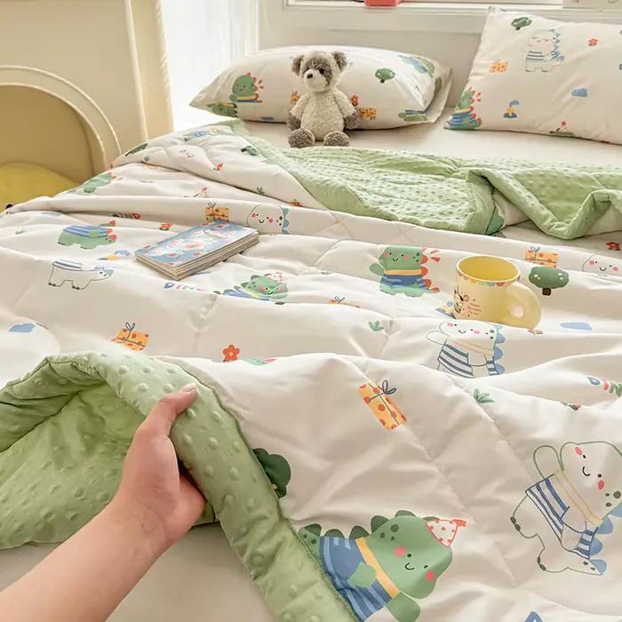 Nouvelle Couette d'été à motif dessin animé, légère, sensation nuage, en polyester lavé doux, fine et respirante, pour lit Queen