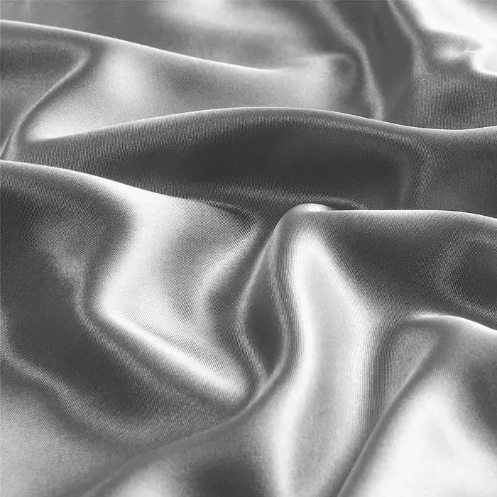 Lot de 2 taies d'oreiller en satin doux de couleur unie avec fermeture éclair enveloppante