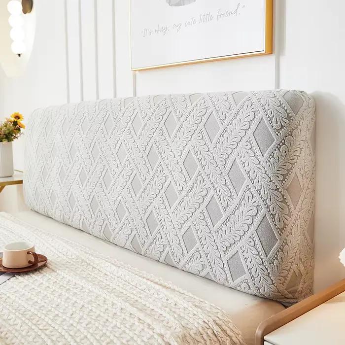 Nouvelle housse de tête de lit élastique en tissu jacquard