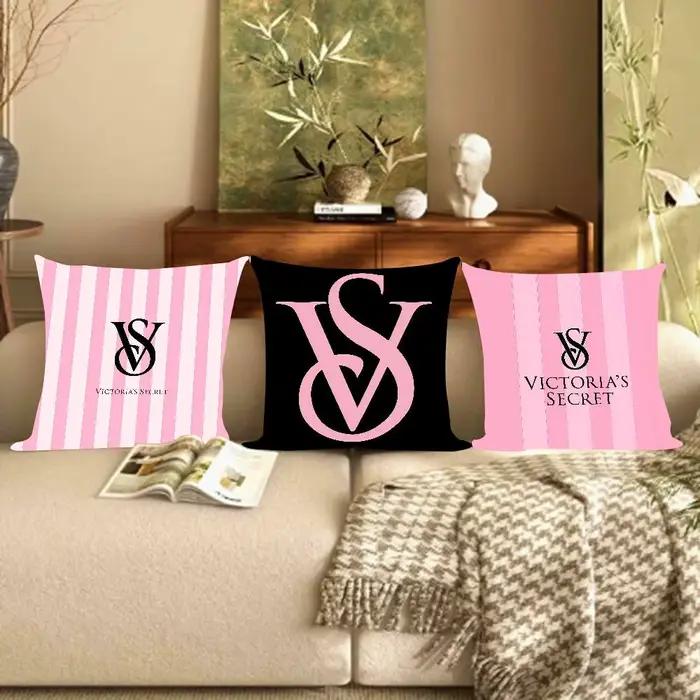 Housse de coussin 45x45cm, taie d'oreiller décorative, taie d'oreiller pour canapé, mode S-victorias S-secretS rose