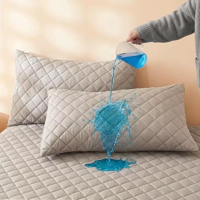 Lot de 2 taies d'oreiller en coton doux et imperméables