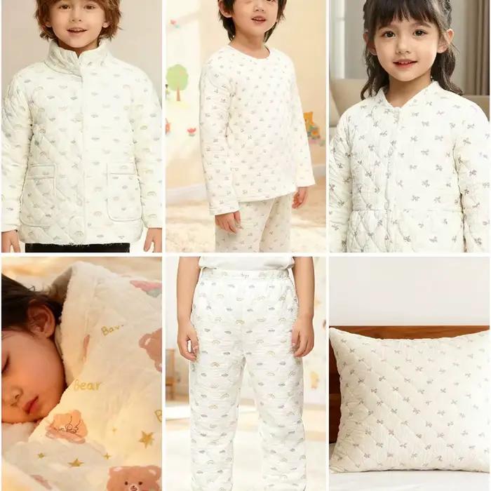 Tissu en coton matelassé crêpe Double couche en pur