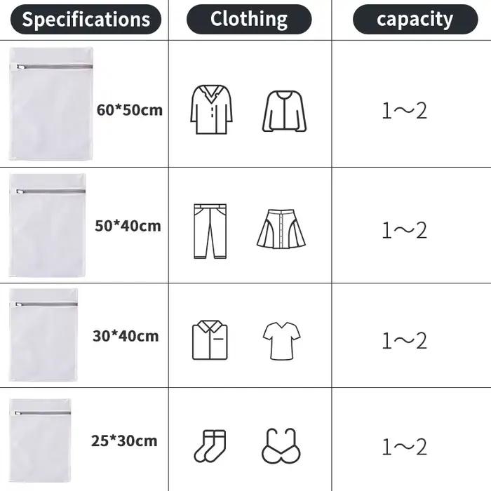 Sacs à linge en maille nid d'abeille blancs durables, 1 à 10 pièces, pour tissu en filet délicat, sac de lavage délicat Durable et réutilisable