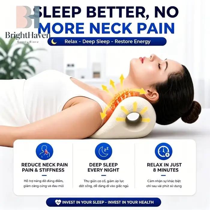 Oreiller de massage ergonomique pour le cou et les épaules