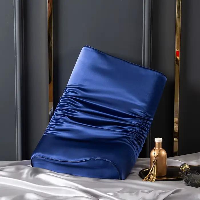 22 Momme 6A 100% taie d'oreiller en soie de mûrier pour oreiller en Latex et mousse à mémoire de forme solide housse de coussin peau de cheveux protéger étui décoratif