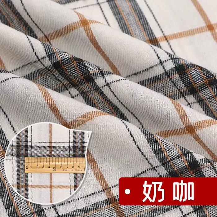 Tissu écossais à carreaux de haute qualité en coton mélangé pour la confection de jupes pour femmes pour l'automne et