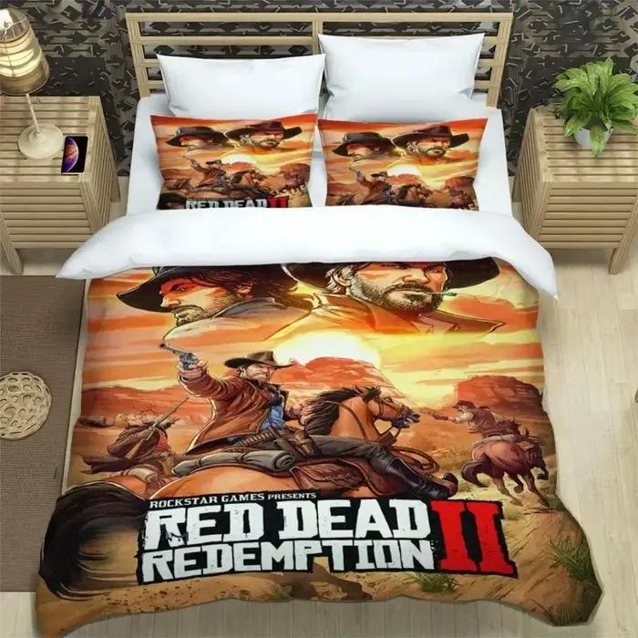 Red Dead Redemption 2 ensembles de literie fournitures exquises ensemble imprimé housse de couette