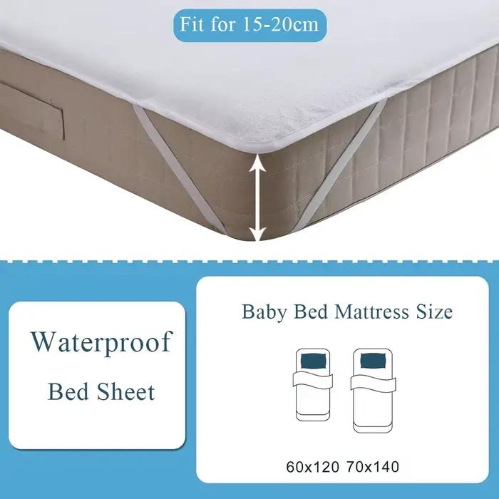 Drap de lit imperméable pour matelas de lit de berceau, anti-acariens et protecteur de drap mouillant