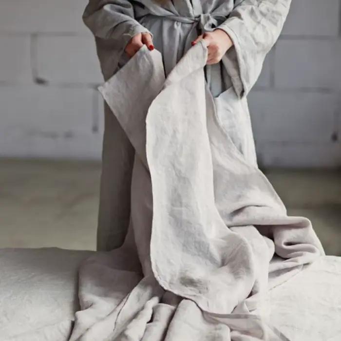 Drap plat 100% lin pur
