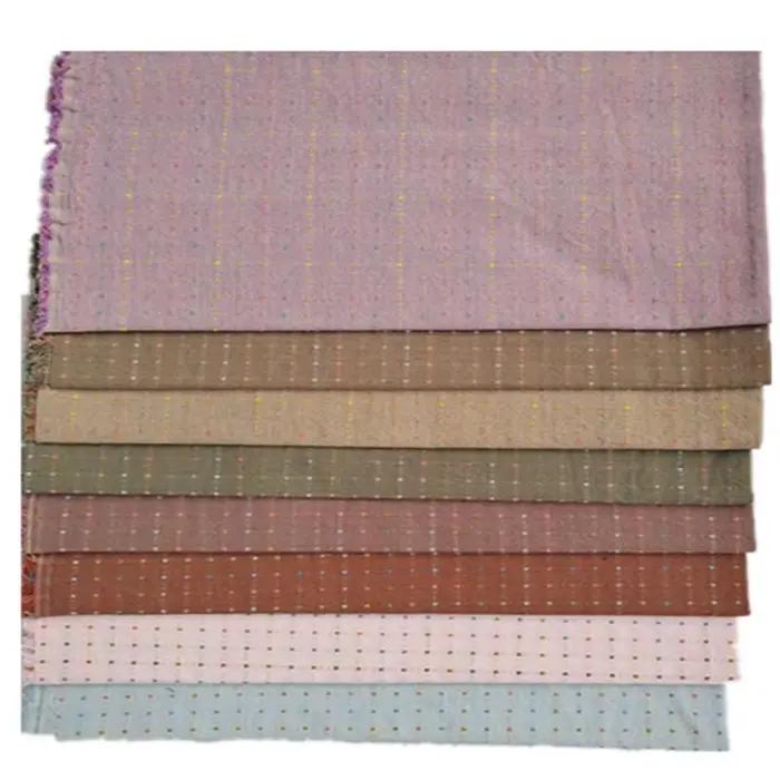 Tissu en coton teint en fil japonais Vintage à carreaux 50x145cm