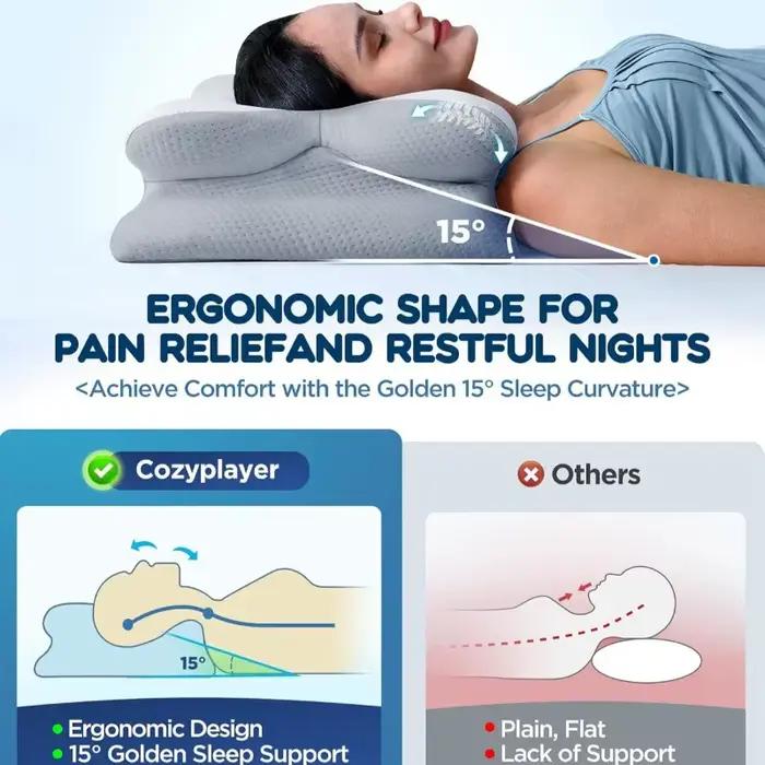 Oreiller cervical en mousse à mémoire de forme 2026 pour dormeurs latéraux, forme papillon, à récupération lente, zéro pression et avec repose-bras intégré