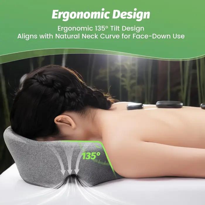 Oreiller propriété pour le visage et le repos, confort ergonomique en mousse à mémoire de forme, appui-tête pour Salon de beauté, Massage à domicile
