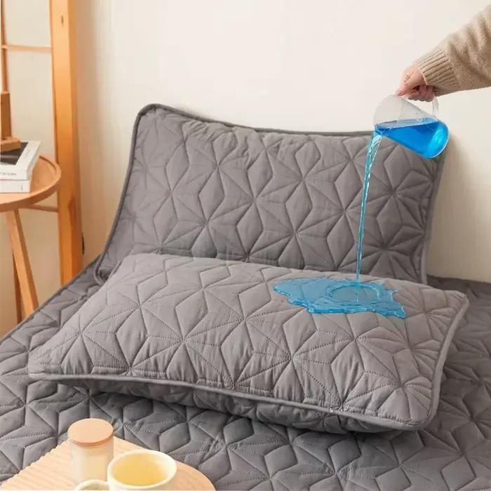 Lot de 2 taies d'oreiller en coton doux et imperméables