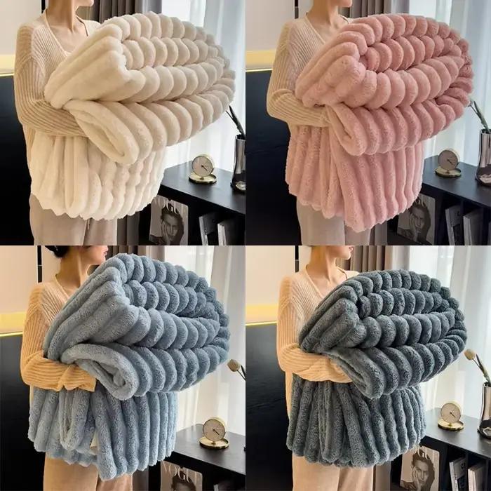Couverture moelleuse douce et chaude pour lit