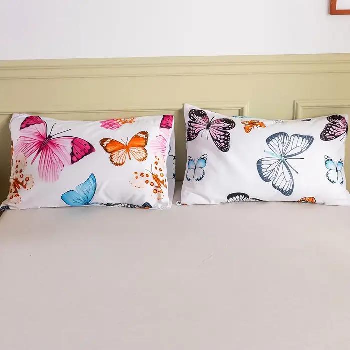 Ensembles de literie de luxe 2/3 pièces motif papillon nordique ensemble de housse de couette Europe du nord 220x240 200x200 pour adulte King Queen Twin