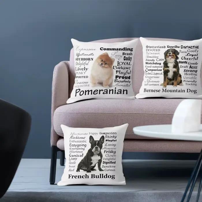 Juste de coussin personnalisée en velours, taie d'oreiller décorative, taie d'oreiller, taie d'oreiller, chien teckel, salon, canapé, décoration d'intérieur