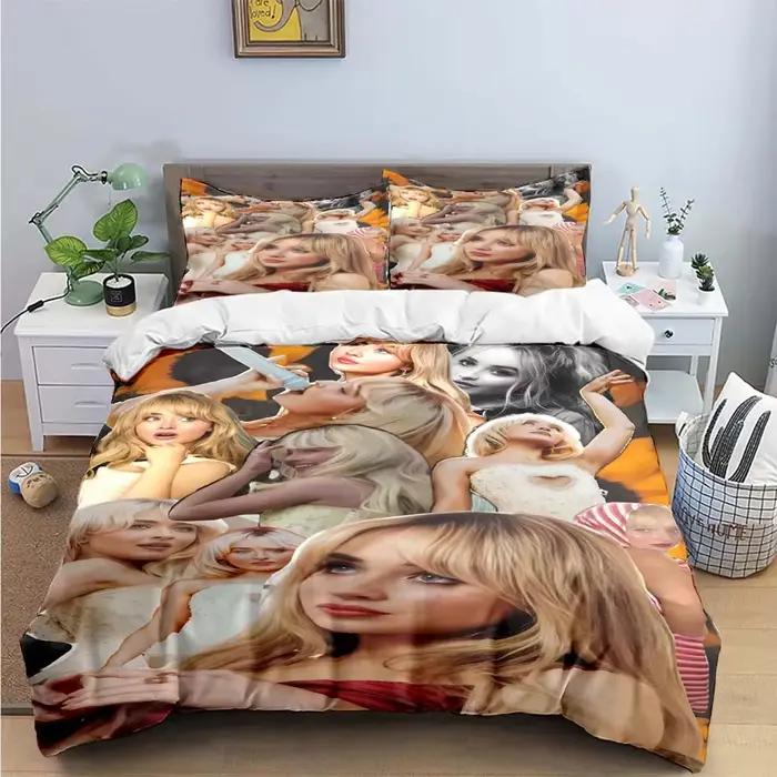 Hot Pop femme chanteuse s-savina ensembles de literie ensemble de fournitures de lit housse de couette ensemble de couette ensemble de literie cadeau de luxe