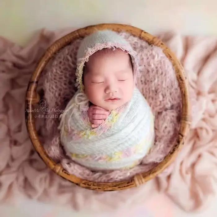 Laine couverture bébé newborn photography props tricoté