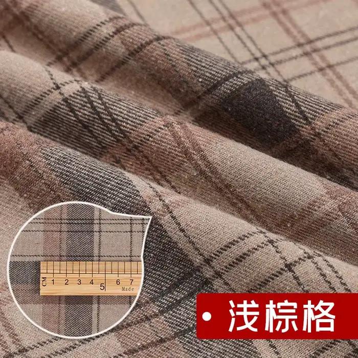 Tissu écossais à carreaux de haute qualité en coton mélangé pour la confection de jupes pour femmes pour l'automne et