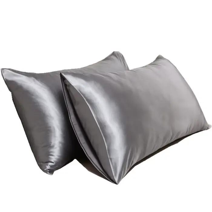 1 pièce Housse de coussin en soie nordique Blanc Noir Gris Kaki Bleu Rose Argenté