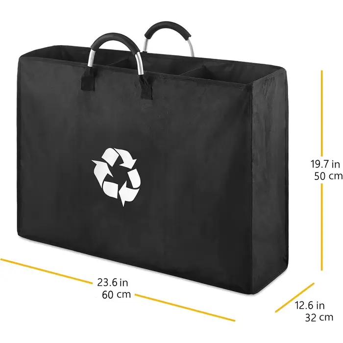 Panier à linge de rangement à 3 grilles pour bouteilles recyclée •