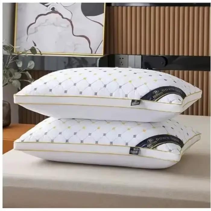 Noyau d'oreiller à rebond élevé en velours de plumes pour la protection du cou unique, oreiller de haute qualité, aide au sommeil, ménage, adulte
