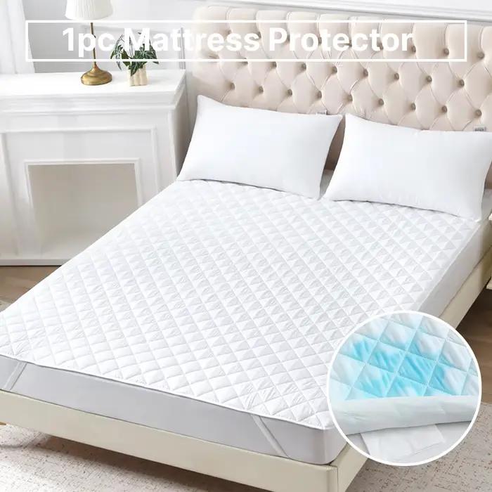 Protecteur de matelas 100 % imperméable | Motif de grille carrée