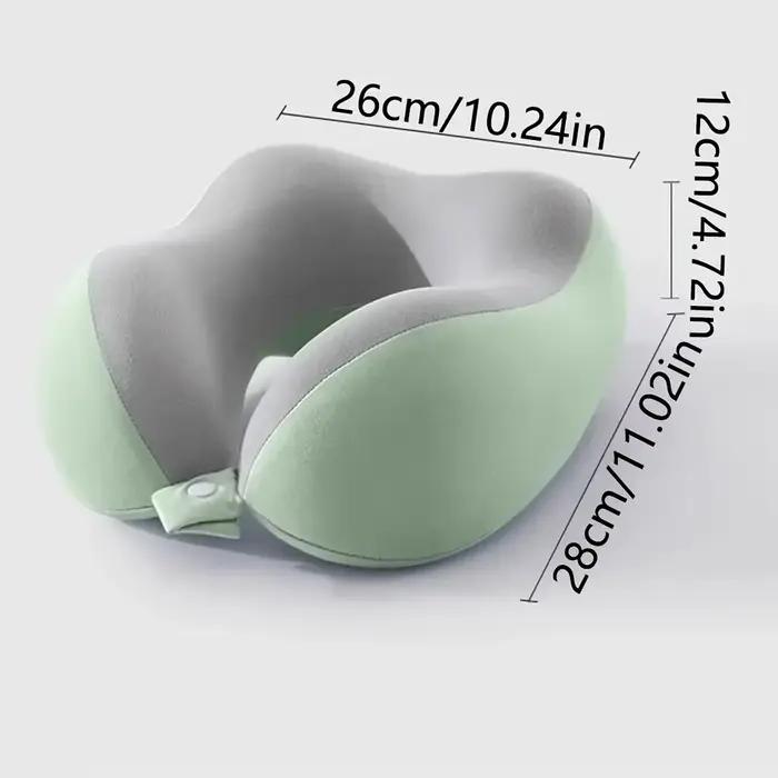 Coussin de voyage confortable en forme de U avec sac de rangement – idéal pour les voyages