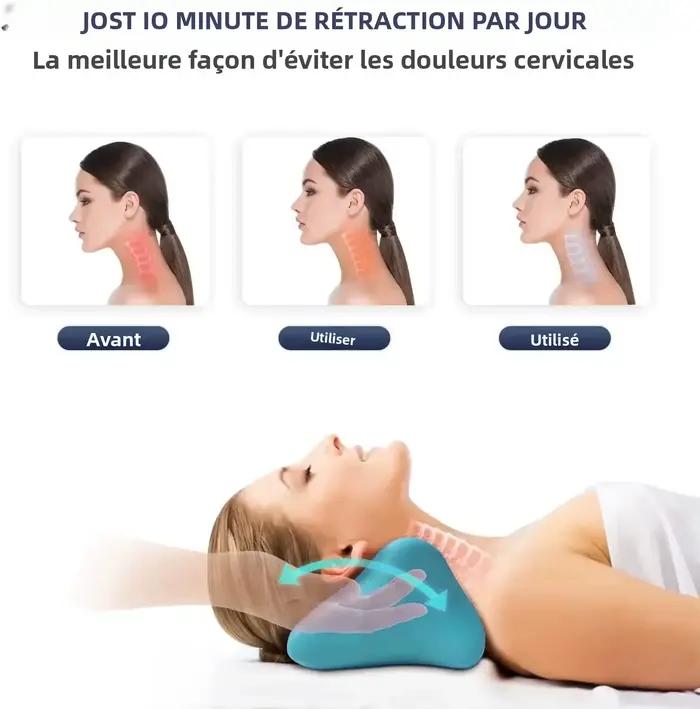 Oreiller de Massage Cervical avec civière de cou et d'épaule pour soulager la douleur
