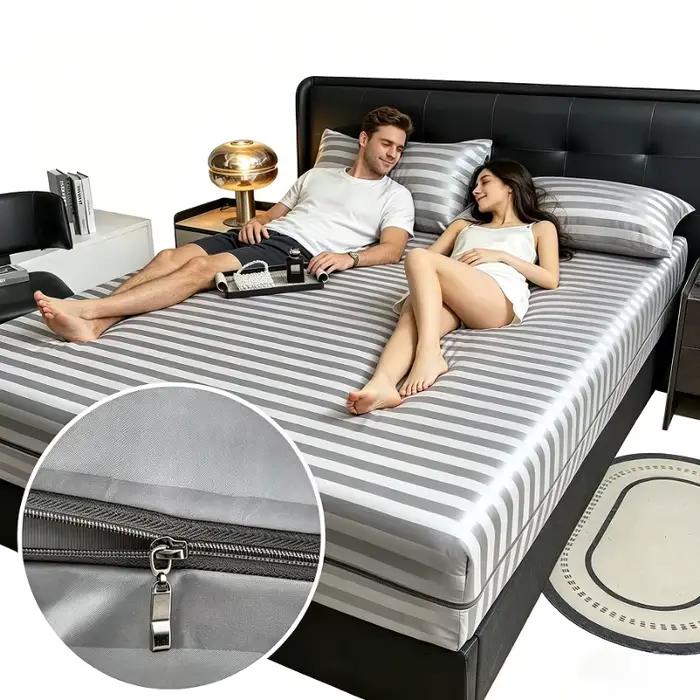 Housse de matelas 6 côtés avec fermeture éclair