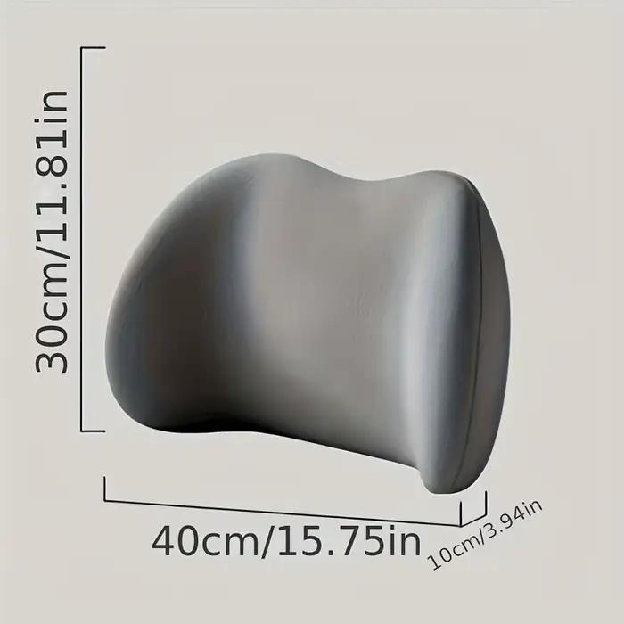 Oreiller lombaire ergonomique en mousse à mémoire de forme pour les dormeurs au bureau et au lit – Coussin de soutien confortable pour le dos avec housse lavable