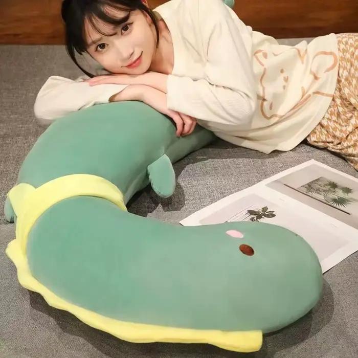 Coussin long en peluche en forme d'animal mignon pour dormir sur le côté, cadeau câlin pour petite amie, meilleure amie, cadeau d'anniversaire