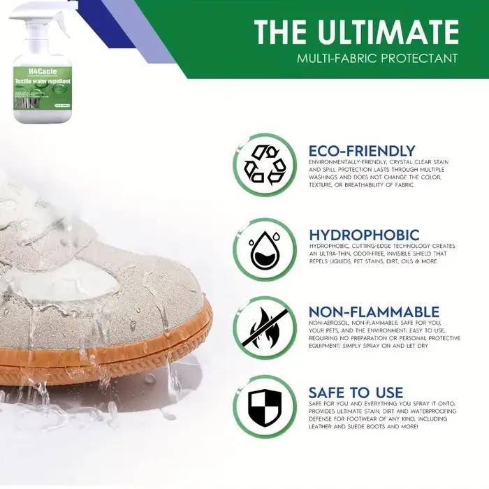 Nano Textile imperméable anti-taches Spray tissu protecteur bouclier longue durée contre les taches d'eau déversements vêtements d'extérieur chaussures
