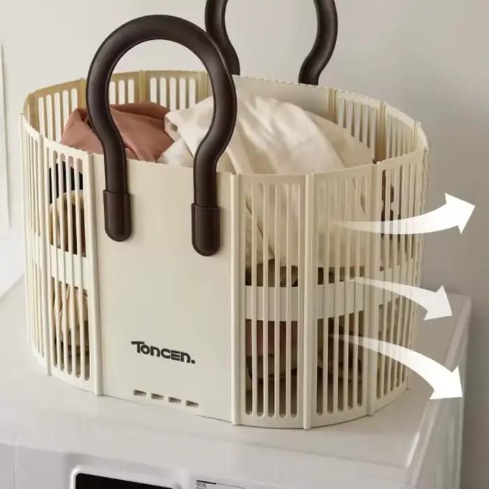Grand panier à linge mural pliable