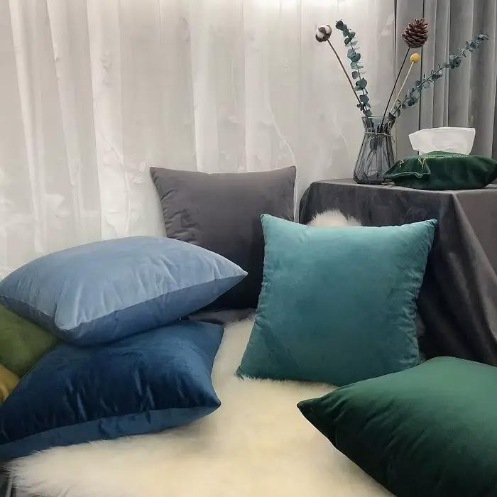 Oreiller recouvert de velours super doux