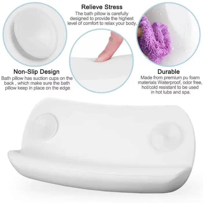 Oreiller de bain SPA antidérapant