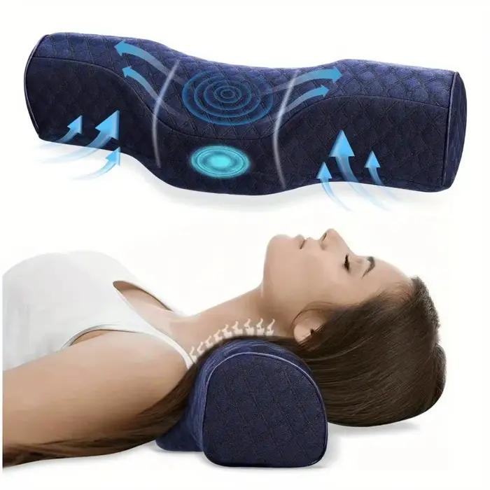 Oreiller orthopédique pour le cou : mousse à mémoire de forme douce de soutien cervical supérieur