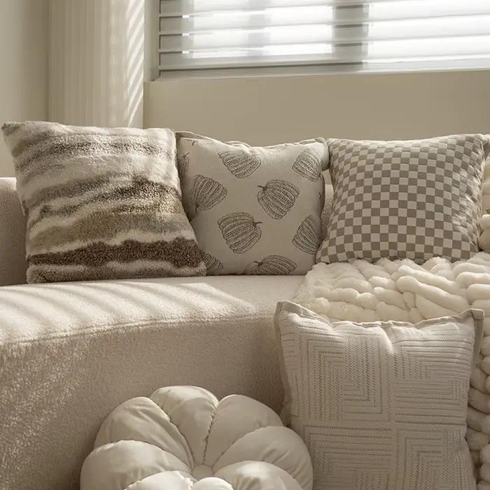 Housse de coussin décorative pour canapé français 45x45cm
