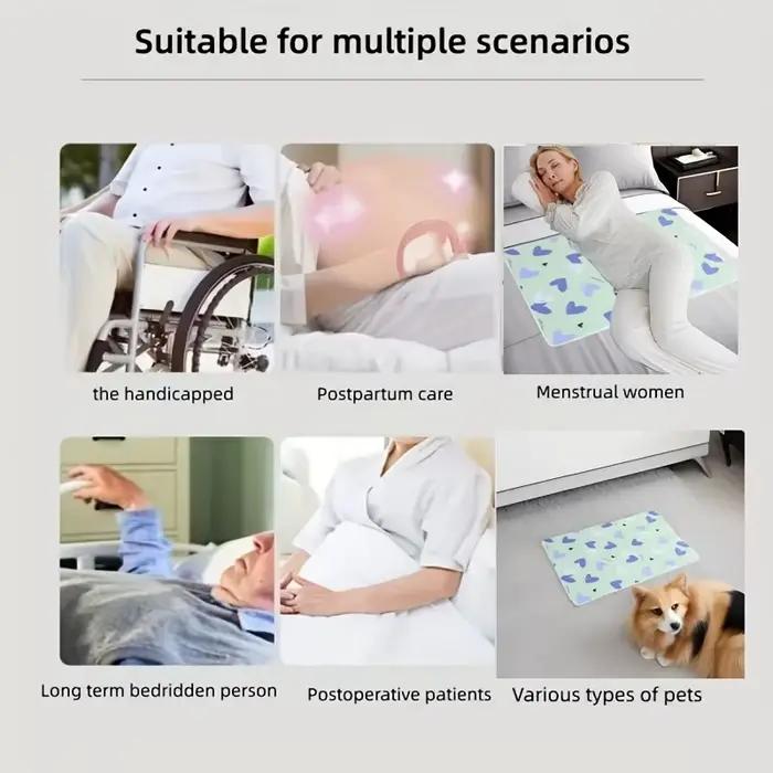 Coussin de protection de lit épais lavable et réutilisable – Protecteur de matelas durable de qualité médicale pour