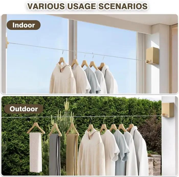 Balcon rétractable corde à linge Collection blanchisserie extensible mur corde à linge cintre vêtements cheval support de séchage