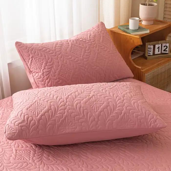 Une taie d'oreiller ou deux taies d'oreiller (sans noyaux), résistante aux taches, lavable en machine, adaptée aux vêtements de lit de maison et aux animaux de compagnie