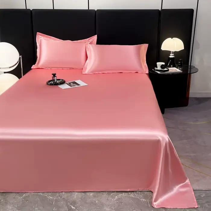 Lot de 3 ou 1 drap de lit en satin de luxe