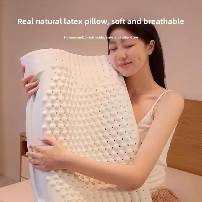 1 oreiller en latex naturel – Protection de la colonne cervicale