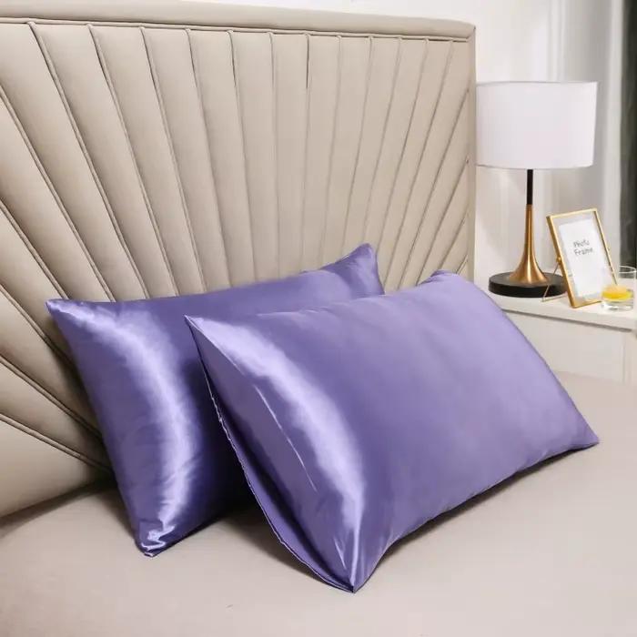 1 pièce Housse de coussin en soie nordique Blanc Noir Gris Kaki Bleu Rose Argenté