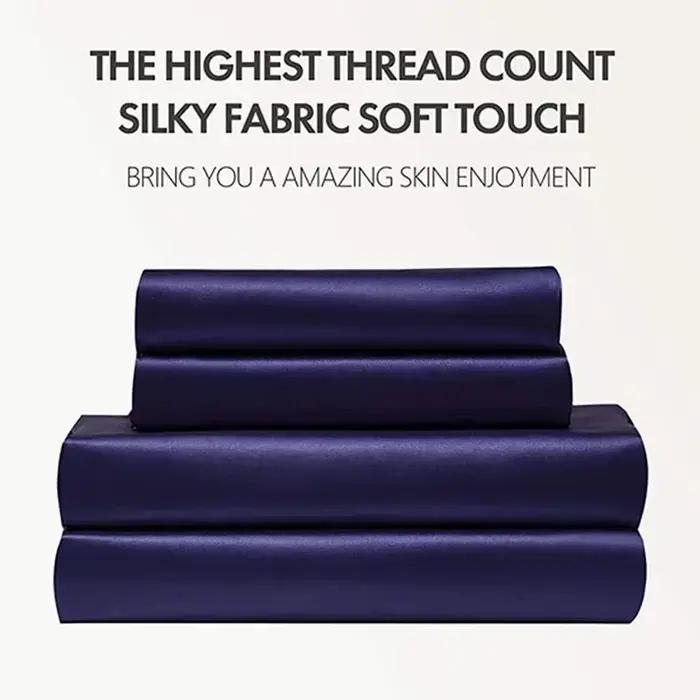 Parure de Lit en Tissu Satiné Haut de Gamme