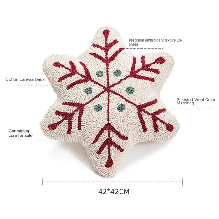 Taie d'oreiller à carreaux en coton, 45x45cm, pour noël et nouvel an, pour canapé, atmosphère, décoration de noël