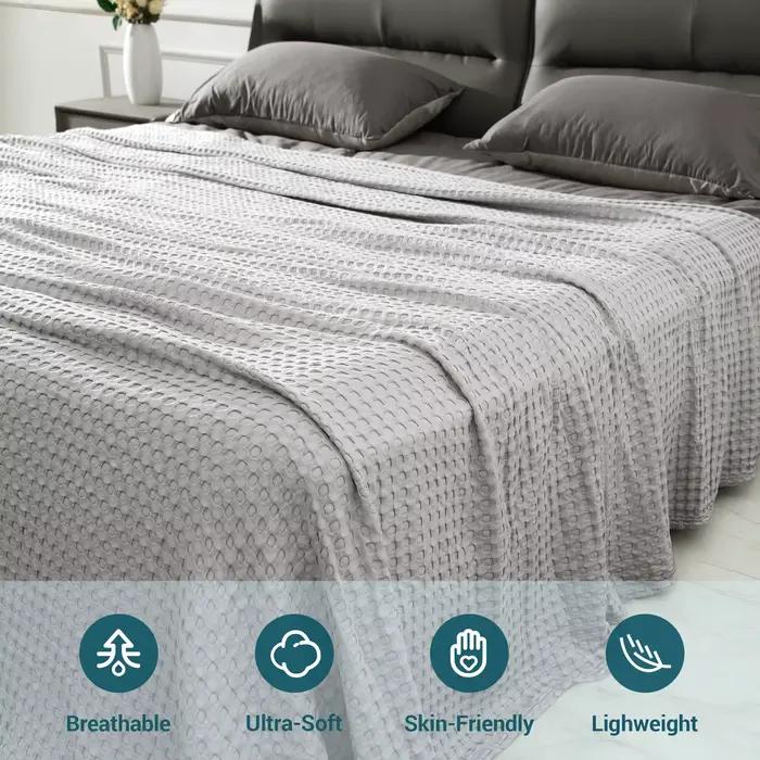 Couverture gaufrée en coton