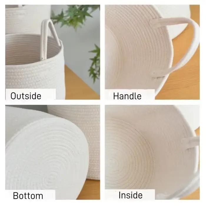 Grand panier à linge tissé